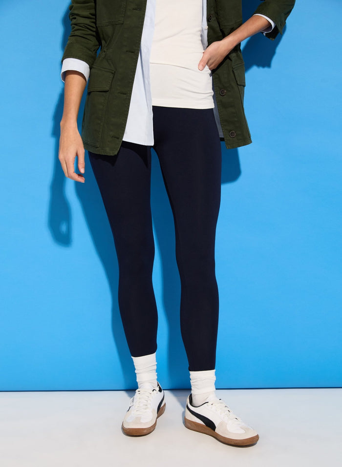 High Waist Comfort Leggings - Classic Navy Baukjen