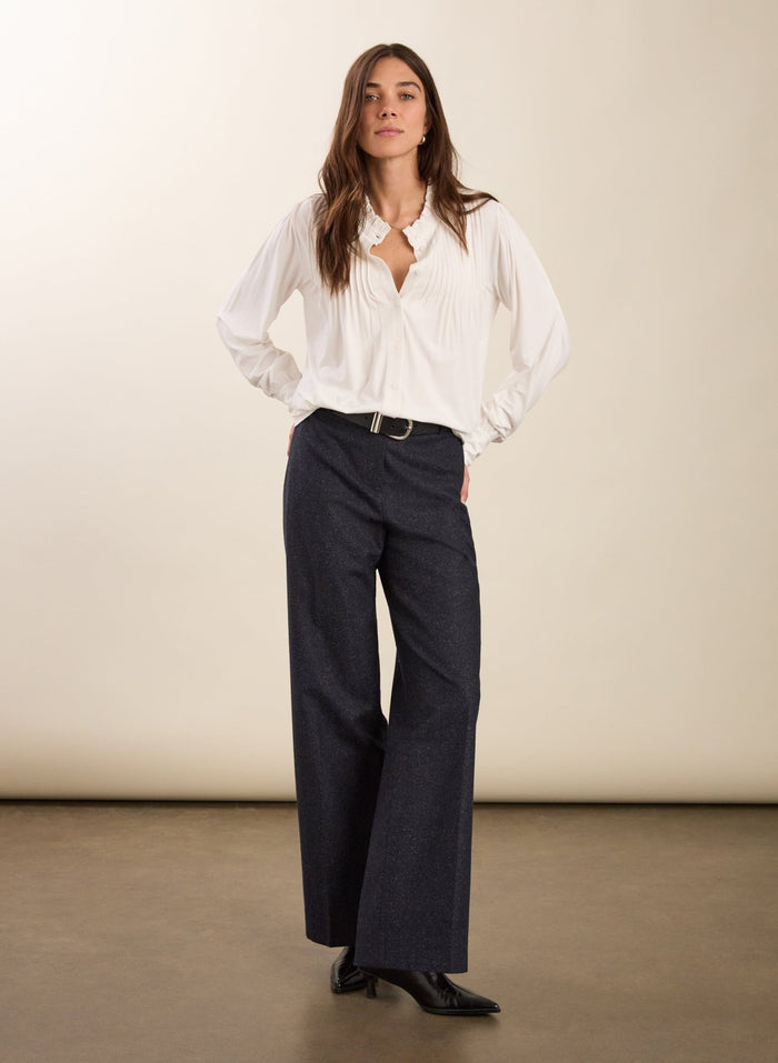 Imken Long Sleeve Blouse - Pure White Baukjen