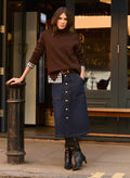 Iola Regenerative Merino Turtleneck Jumper - Dark Chocolate Baukjen