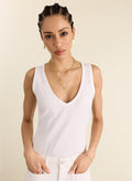 Jada Organic Cotton V - Neck Tank - Pure White Baukjen