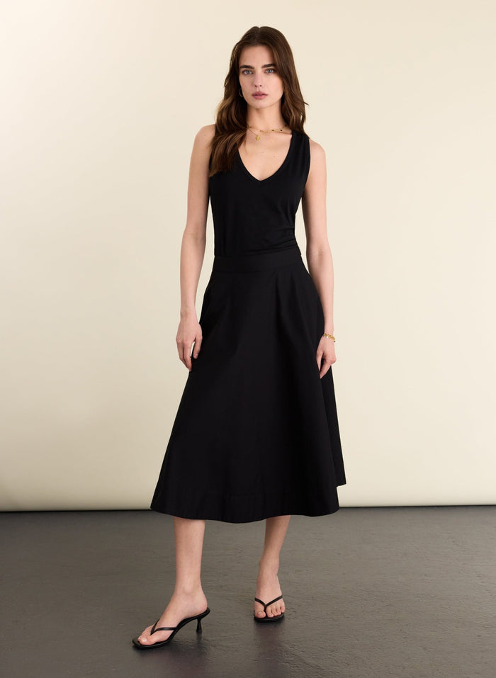 Jada Organic Cotton V - Neck Tank - Caviar Black Baukjen