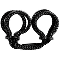 Japanese Silk Love Rope Wrist Cuffs in Black