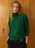 Joanie Recycled Pure Wool Jumper - Forest Green Baukjen