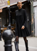 Justine Turtleneck Mini Dress - Caviar Black Baukjen