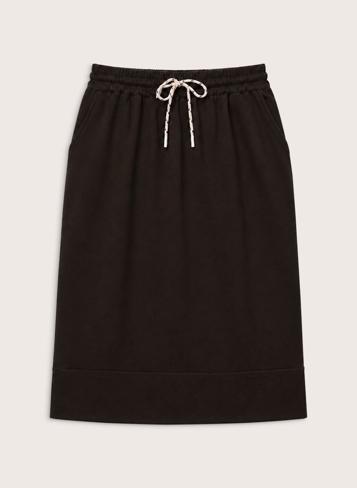 Kai Drawstring Skirt - Dark Chocolate Baukjen