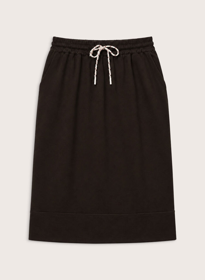 Kai Drawstring Skirt - Dark Chocolate Baukjen