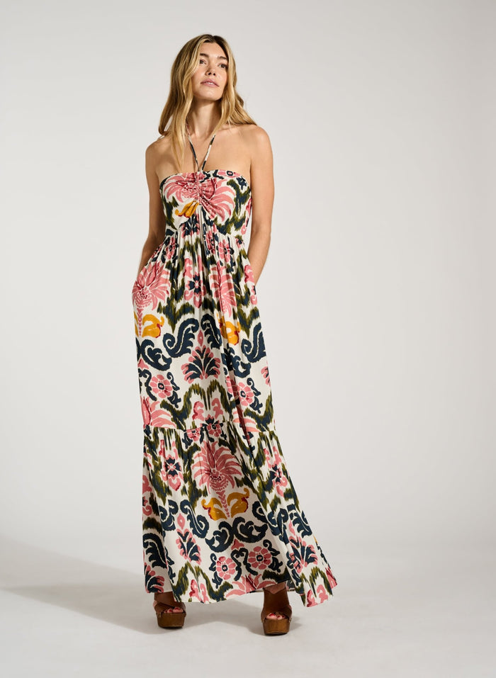 Kamari Dress - Coral Palm Baukjen