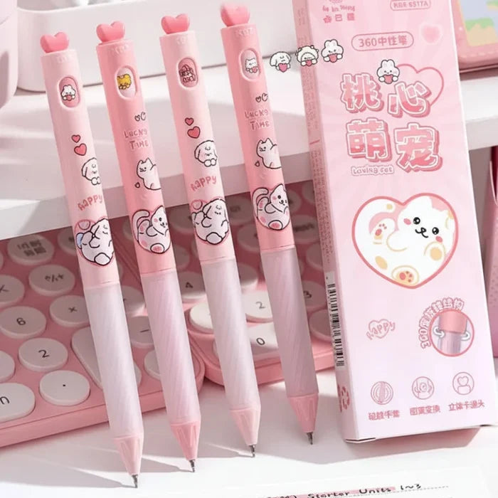 Kawaii 360 Rotating Cuties Gel Pens 2PCS