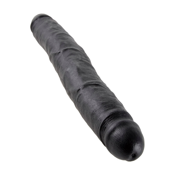 King Cock Ultra Realistic 12 Inch Black Slim Double Dildo