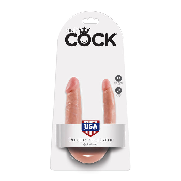 King Cock Ultra Realistic U-Shaped Small Double Trouble Dildo