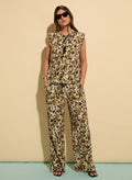 Lauren Printed Wide Leg Trousers - Brown Cheetah Baukjen