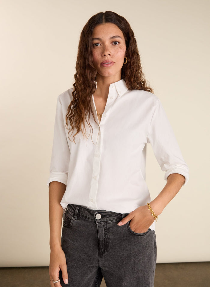 Lesley Organic Cotton Shirt - Pure White Baukjen