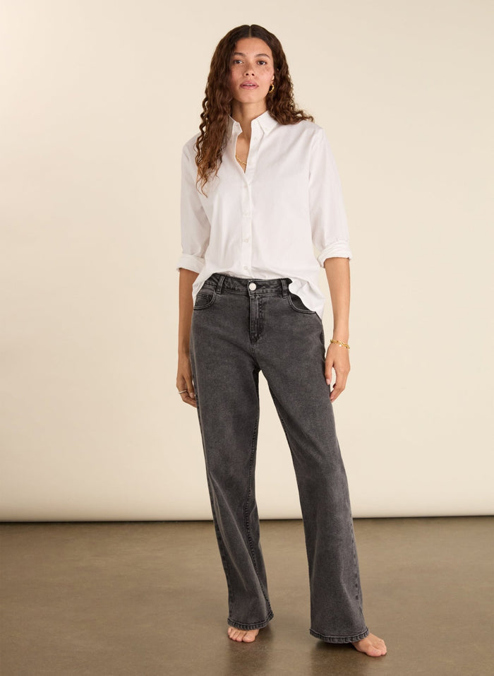 Lesley Organic Cotton Shirt - Pure White Baukjen
