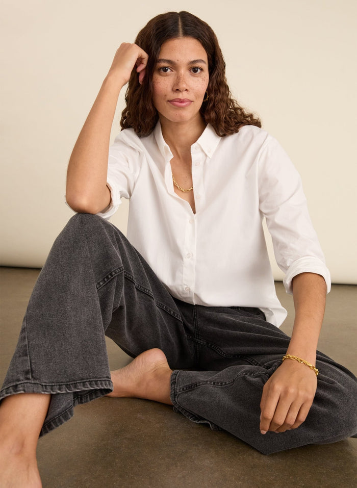 Lesley Organic Cotton Shirt - Pure White Baukjen