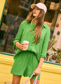 Lillian Cupro Shirt - Grass Green Baukjen