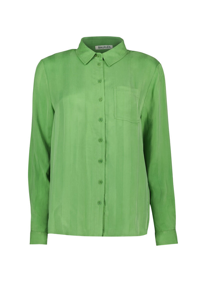 Lillian Cupro Shirt - Grass Green Baukjen