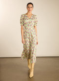 Lottie Satin Midi Tea Dress - Butter Floral Baukjen
