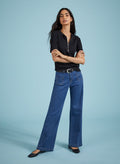 Lou Organic Cotton Stretch Jeans - Petite - Washed Indigo Baukjen
