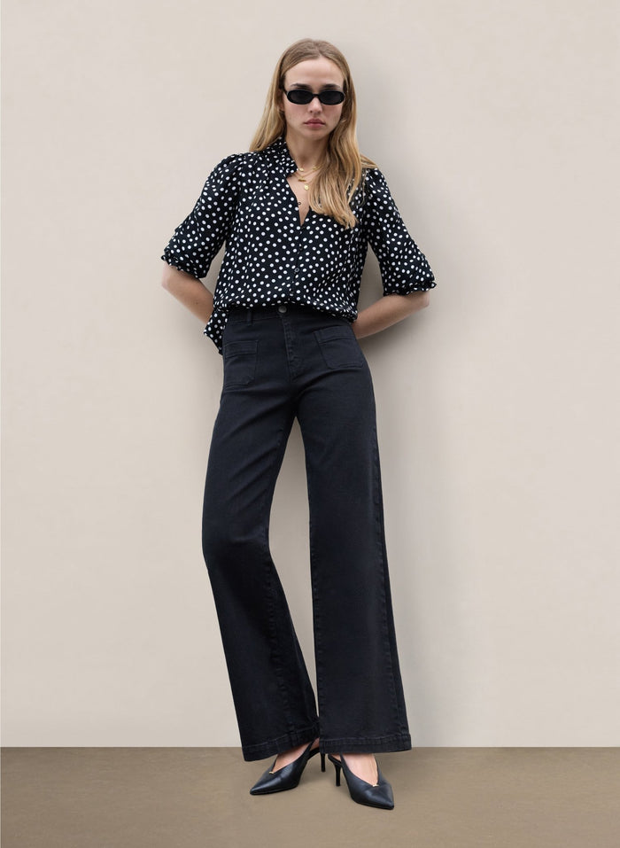Lou Organic Cotton Stretch Jeans - Caviar Black Baukjen