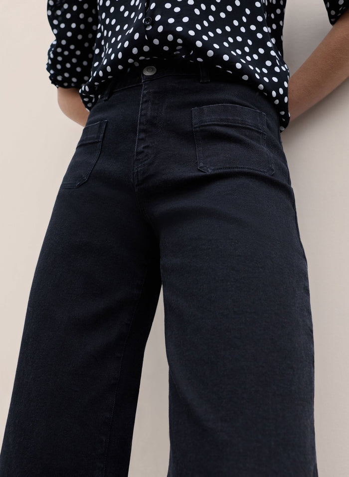Lou Organic Cotton Stretch Jeans - Caviar Black Baukjen