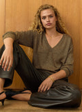 Lyra Sparkle V - Neck Jumper - Bronze Baukjen