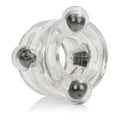 Magnetic Power Double Cock Ring in Clear and Blue