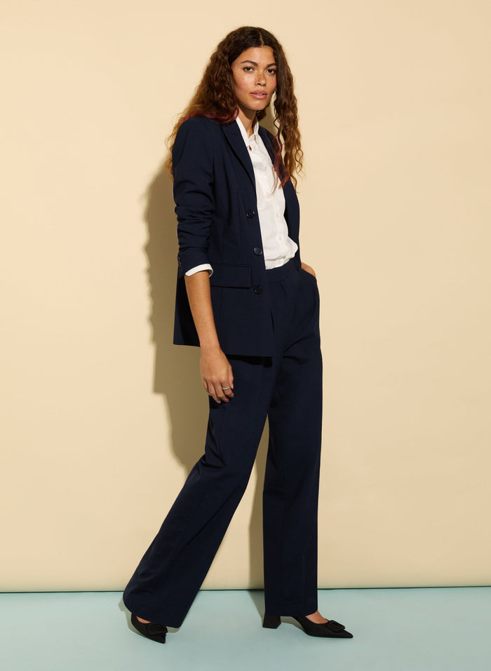 Magnolia Upcycled Trousers - Classic Navy Baukjen