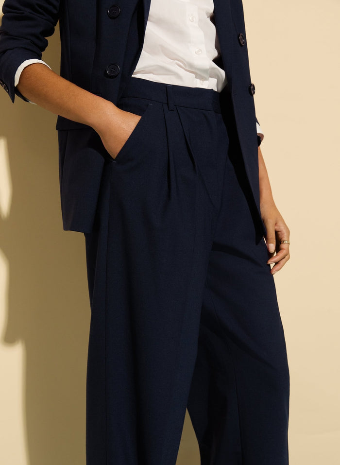 Magnolia Upcycled Trousers - Classic Navy Baukjen