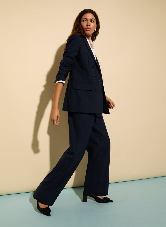 Magnolia Upcycled Trousers - Classic Navy Baukjen