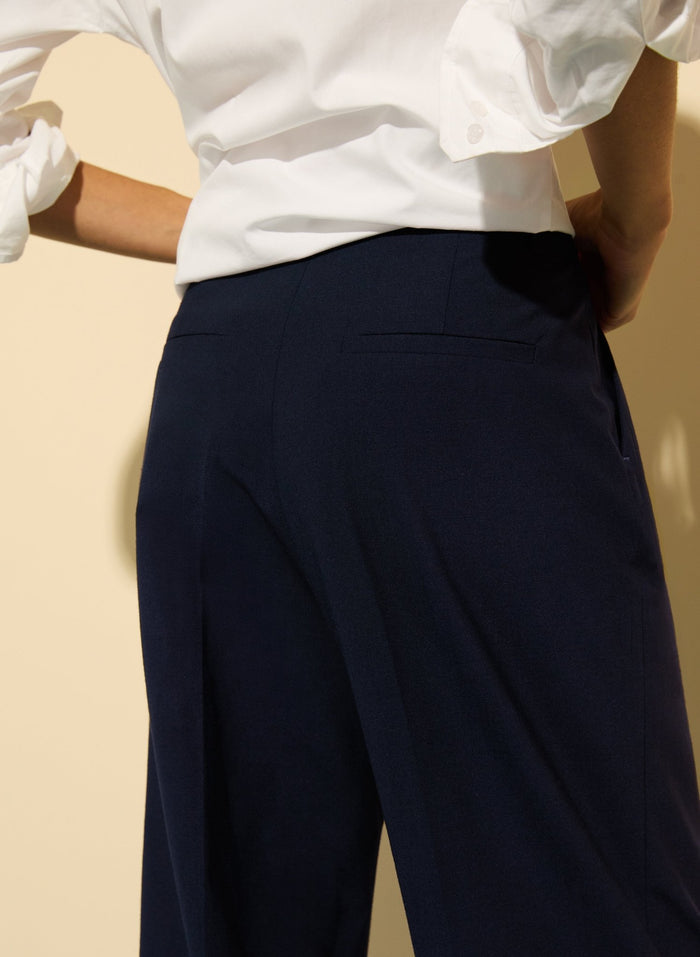 Magnolia Upcycled Trousers - Classic Navy Baukjen