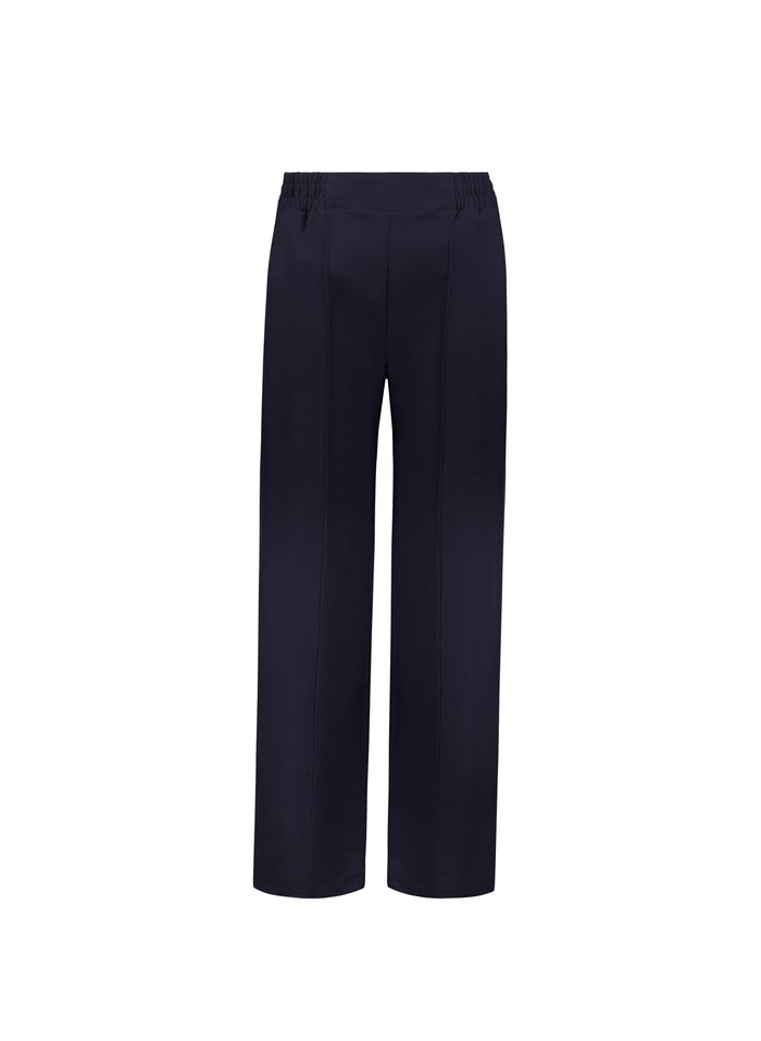 Marian Ponte Wide Leg Trousers - Classic Navy Baukjen