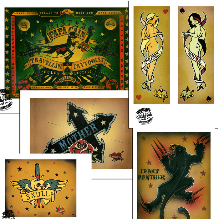 Martin Emond Poster set - Tattoo set 1