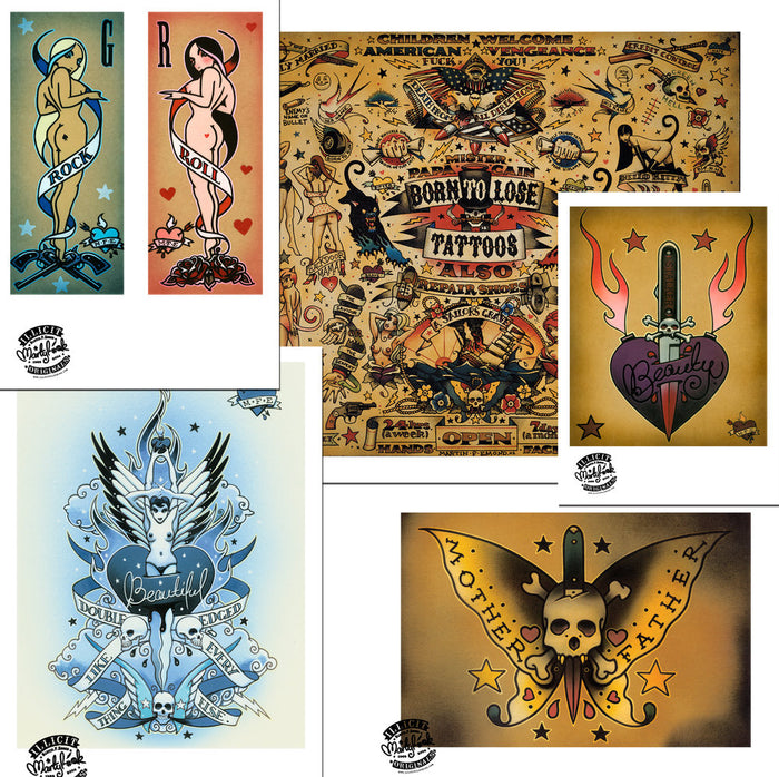 Martin Emond Poster set - Tattoo set 2