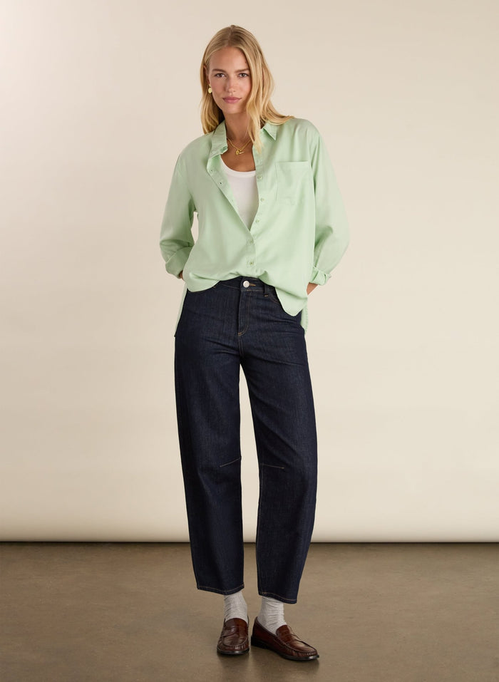 Martyna Relaxed Shirt - Pistachio Baukjen