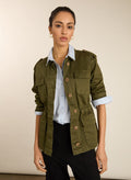 Mattie Organic Cotton Cargo Jacket - Dark Olive Baukjen