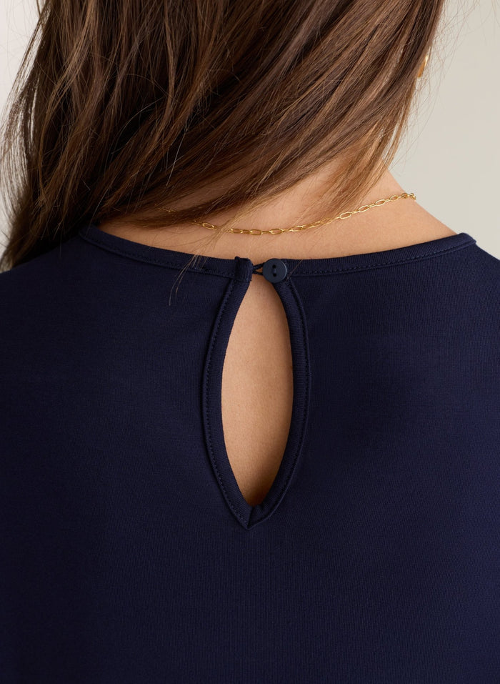 Melanie Smart Top - Navy Baukjen