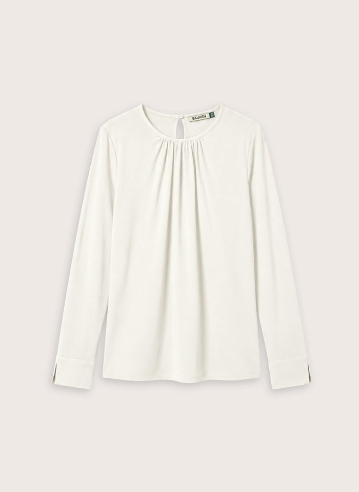 Melanie Smart Top - Cream Baukjen