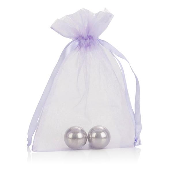 Metallic Weighted Orgasm Balls in Silver