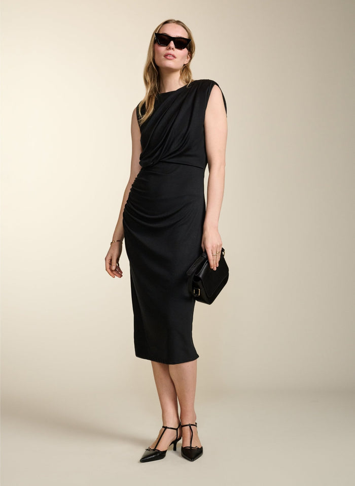 Michaela Dress with TENCEL™ - Caviar Black Baukjen