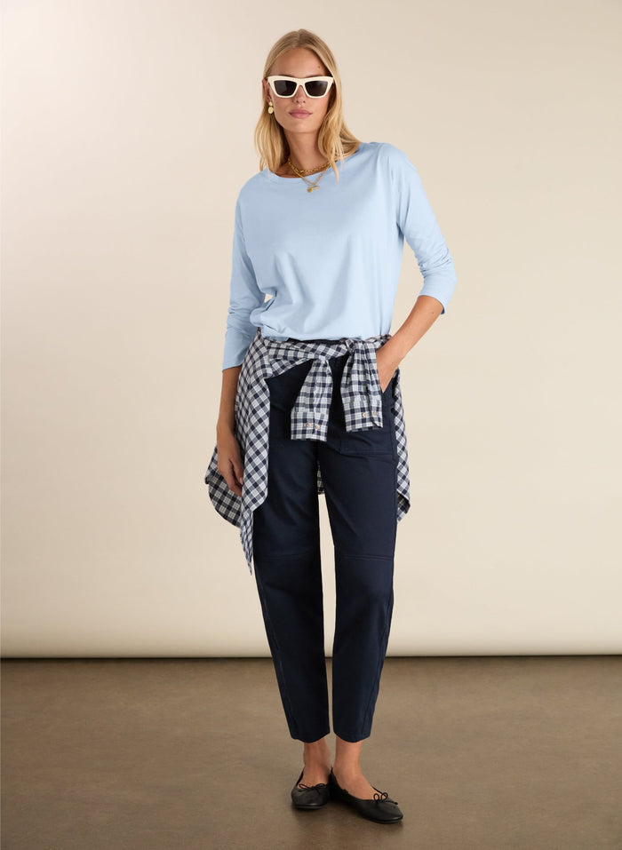 Montrose Organic Cotton Relaxed Top - Ice Blue Baukjen