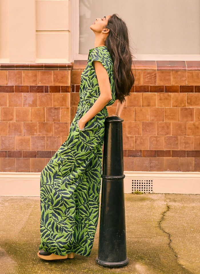 Nadine Jumpsuit  - Green Foliage Baukjen