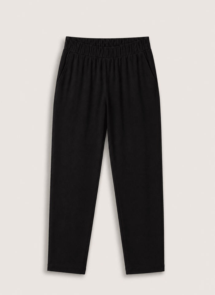 Neath Tapered Trousers - Caviar Black Baukjen