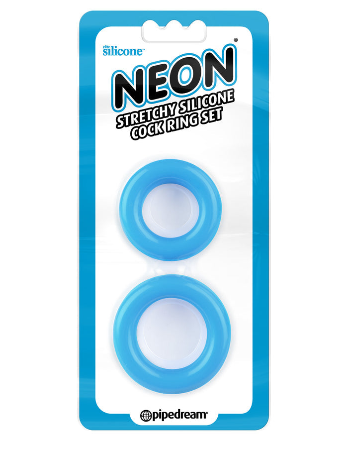 Neon Stretchy Silicone Cock Ring Set