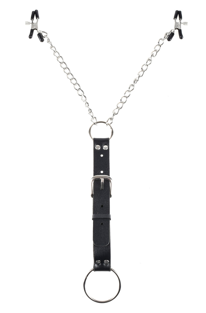 Nipple Clamps and Cockring Set by Pipedream