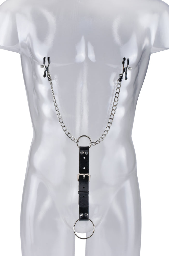 Nipple Clamps and Cockring Set by Pipedream
