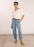 Nixi Organic Cotton Stretch Denim Barrel Jeans - Pale Indigo Wash Baukjen