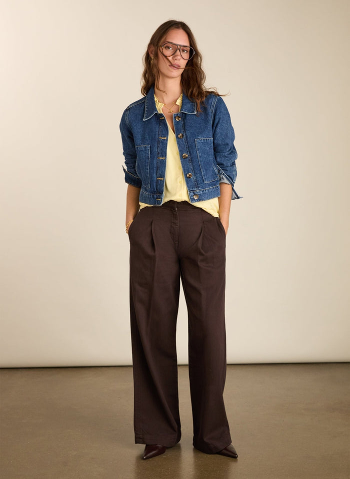 Noa Short Sleeve Blouse - Butter Yellow Baukjen