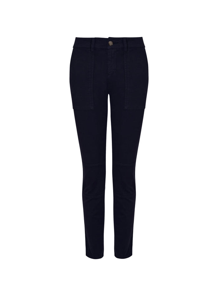 Oralie Organic Cotton Cargo Pant - Classic Navy Baukjen