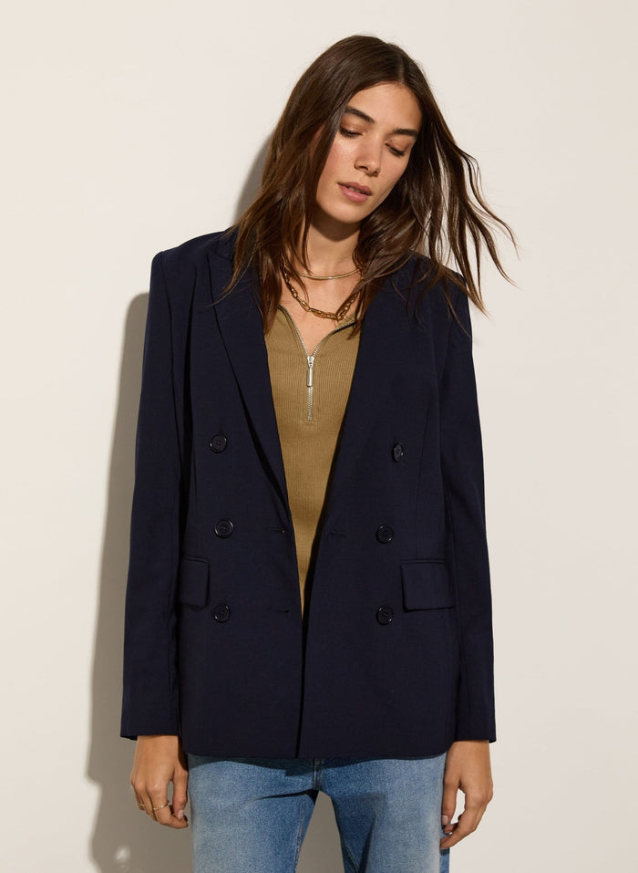 Organic Cotton Zip Collar Top - Camel Baukjen