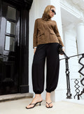Otis Jersey Balloon Trousers - Caviar Black Baukjen